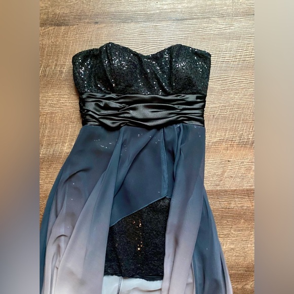 SPEECHLESS black white ombré high low dress prom formal hoco sz 7 juniors EUC - Picture 12 of 16